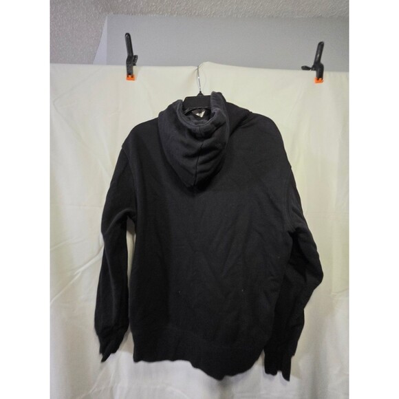 Old Navy Men's Black Pullover Hoodie Medium Cotton Blend Sweatshirt - Picture 3 of 5
